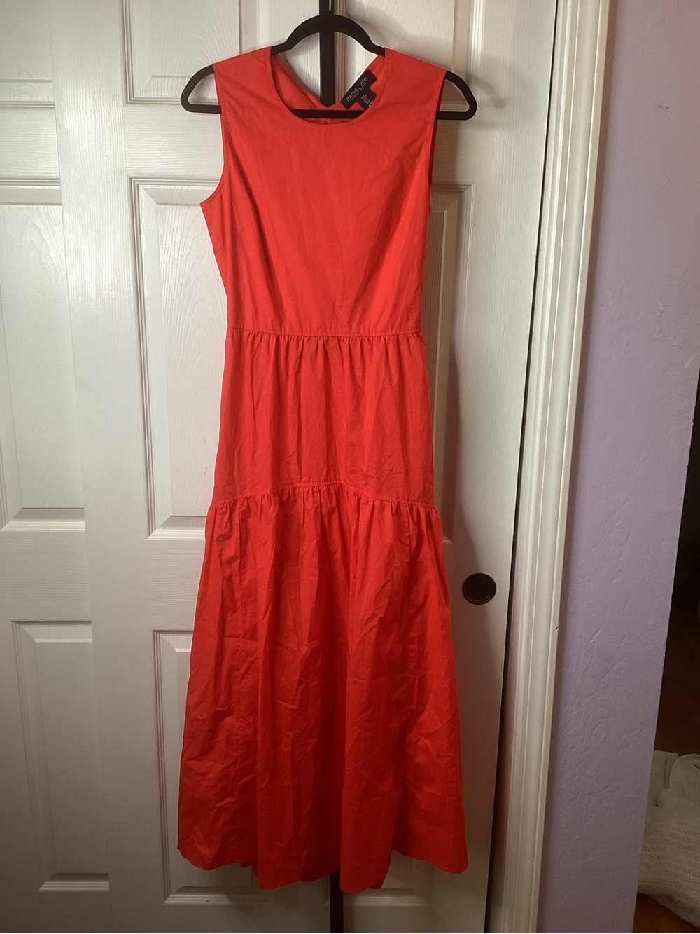 Rachel Zoe Sleeveless Tiered 100% Cotton Maxi Dress, size Small